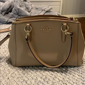 Coach nude leather purse
